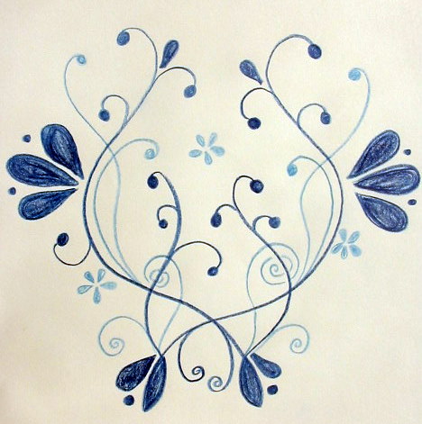 modrý ornament