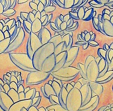 detail leknínů z mandaly