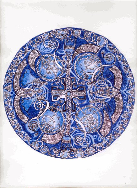 Celtic mandala Modrá - modrý svět Jitka Pushpa Čulíková